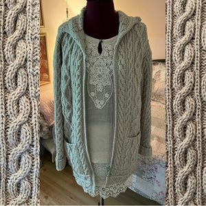 Beautiful Irish knit wool cardigan!